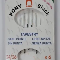 05844 Голка Pony гоб. №24/26 чорна з білим.
                , (арт. 20805)