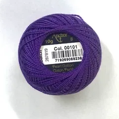 Анхор Перл№8 (Pearl Cotton) 00101
                , (арт. 21018)