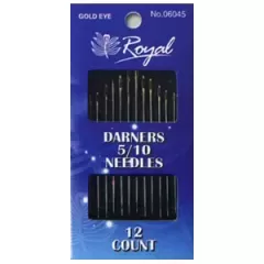 Darners 5/10 (12 шт) Набір штопальних голок з золотим вушком Royal (Японія)
                , (арт. 14722)