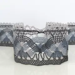 Мереживо чорно-сіре 1855-D5
                , (арт. 14788)