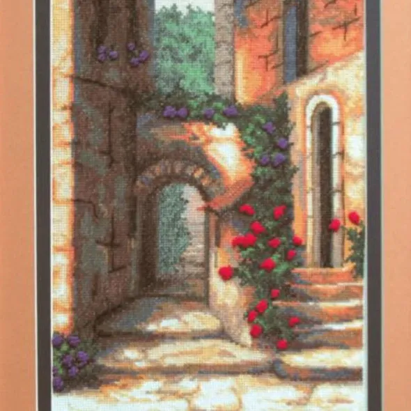 Набір для вишивання хрестиком "Дворик з трояндами" №454  (арт. 20277)