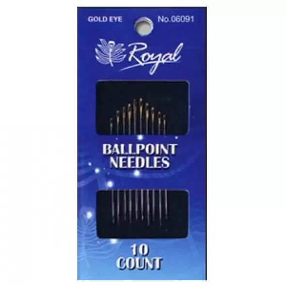 Набор игл Ballpoint для шитья с золотым ушком Royal  (арт. 14733)