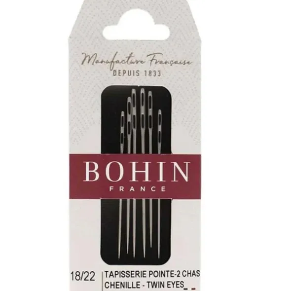 Набор иголок для вышивания лентами с двойным ушком Bohin (Франция)№18/22  (арт. 20455) | Фото 1
