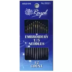Embroidery 1/5 (12шт) Набор игл для вышивания гладью с золотым ушком Royal (Япония)
                , (арт. 14730)