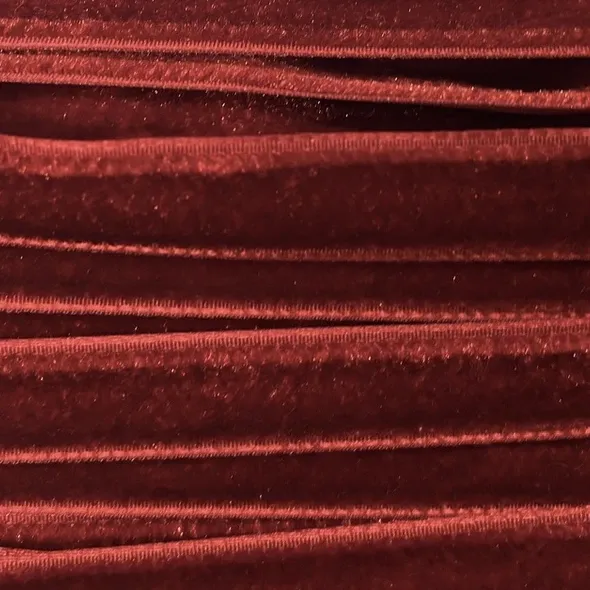 Бархатная лента бордовый  (арт. 20558) | Фото 2
