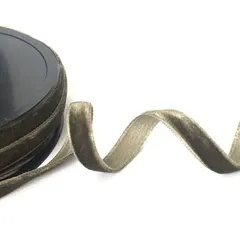 Оксамитова стрічка сіро-зелена 1см
                , (арт. 20834)