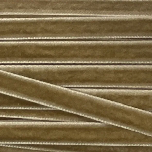 Оксамитова стрічка темно-бежева  (арт. 20563) | Фото 2