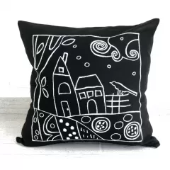 Подушка "Домик" 1. Черный
                , (арт. 18024)