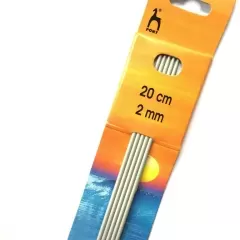 Спиці в'язальні двохконцеві (шкарпеткові) pony 2 mm
                , (арт. 10776)