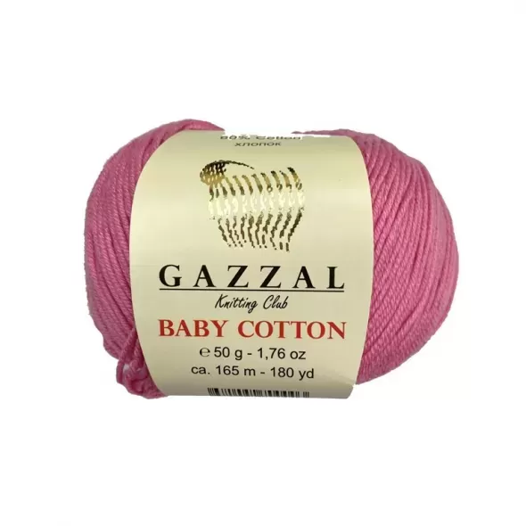 Пряжа Gazzal Baby Cotton №3468 рожевий  (арт. 19355) | Фото 1