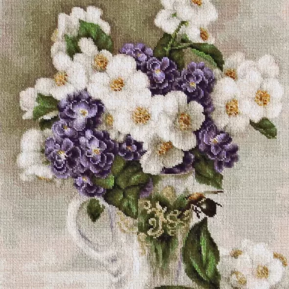 Набір для вишивання Ваза із квітами жасмину B512  (арт. B512)