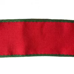 Лента-канва 830/70. Красный с зеленым кантом