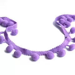 Помпони на стрічці фіолетовий. 1 см
                , (арт. 17971)