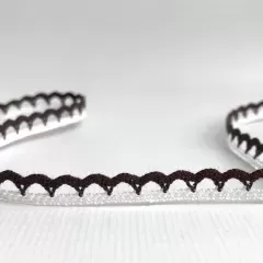 Мереживо коричнево-біле 3174-33
                , (арт. 17455)