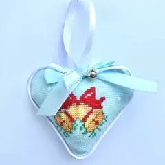 Елочное украшение "Колокольчик" в форме сердца
                , (арт. 18484)