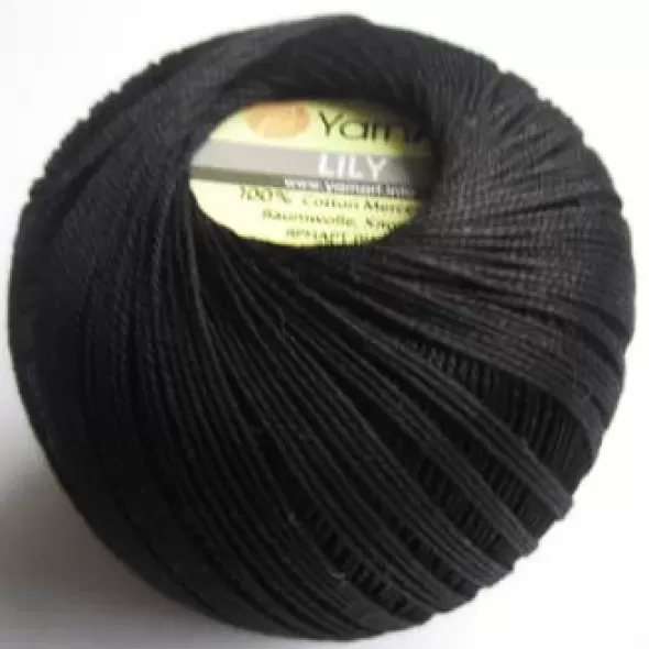 Пряжа YarnArt Lily черный 9999  (арт. 18173) | Фото 2