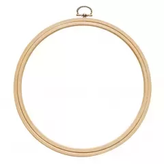 220-2 П'яльці-рамка Nurge круглі дерев'яні з підвісом, 120мм
                , (арт. 16935)