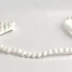 Помпони на стрічці білі. 0,6 см
                , (арт. 17365)