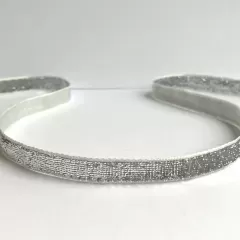 Декоративна срібна стрічка з люрексовою ниткою
                , (арт. 18348)