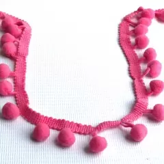 Помпони на стрічці рожевий. 1 см
                , (арт. 17960)