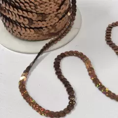 Паєтки метражні  6 мм бронза з голографічним блиском
                , (арт. 14302)