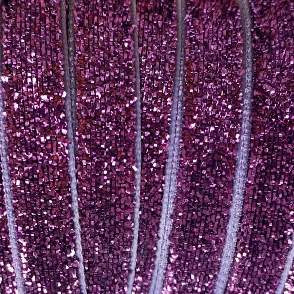 Декоративна фіолетова стрічка з люрексовою ниткою  (арт. 18631) | Фото 2