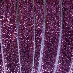 Декоративна фіолетова стрічка з люрексовою ниткою