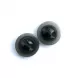 Гудзик круглий чорний з камінчиками на ніжці 406г  (арт. 16572) | Фото 2