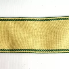 Лента-канва 967/70. Желтый с зеленым кантом
