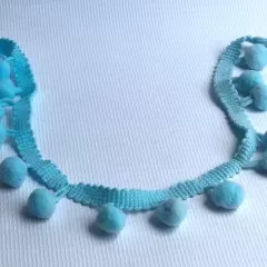 Помпони на стрічці бірюзовий. 1 см
                , (арт. 17956)