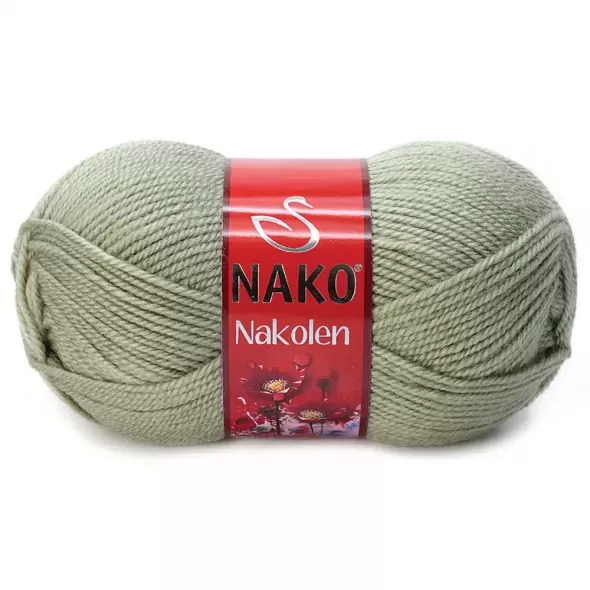 Пряжа Nako Nakolen. Сіро-зелений 5054  (арт. 14519)