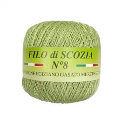 Пряжа Filo di Scozia №8. Светло-Зеленый №458
                , (арт. 19360)