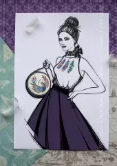 Схема женского платья  и сумки 031612
                , (арт. 14999)