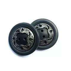 Гудзик круглий чорний 410г
                , (арт. 16055)