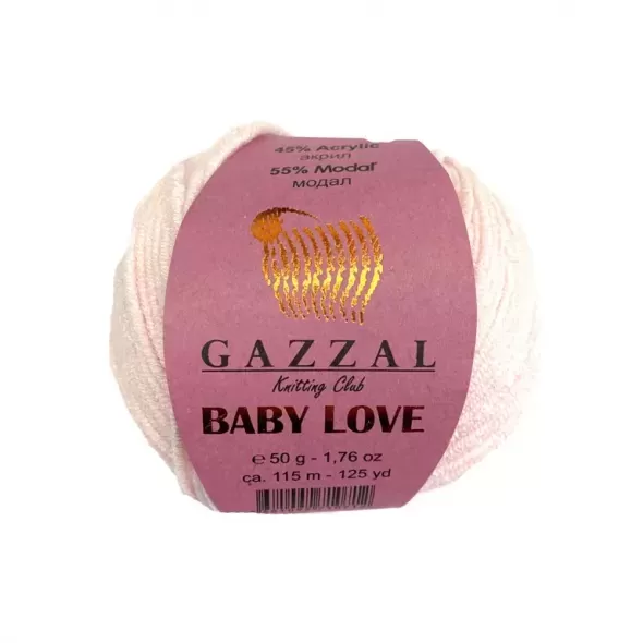 Пряжа GAZZAL Baby Love №1606 світло-розовий  (арт. 19342) | Фото 1