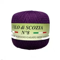 Пряжа Filo di Scozia №8. Фіолетовий №123
                , (арт. 19302)