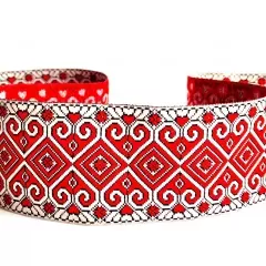 Тасьма декоративна червоно-чорна 25-50/17223
                , (арт. 17725)