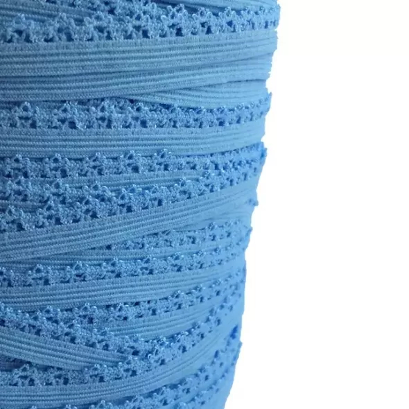 Декоритивна голубая кружевная резинка 2489  (арт. 11956) | Фото 2