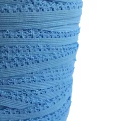 Декоритивна голубая кружевная резинка 2489