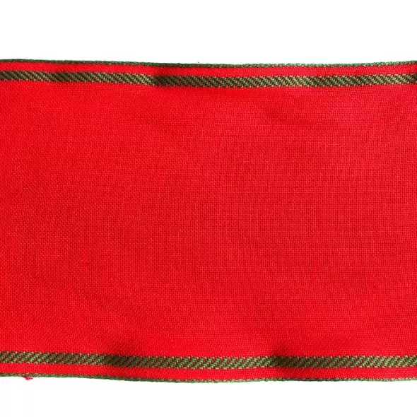 Стрічка-канва 915|140.Червоний з зеленим кантом  (арт. 18426) | Фото 2