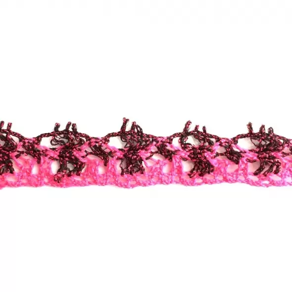 Мереживо рожево-бордове 7594/18к  (арт. 16729) | Фото 2