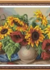 Схема для вишивання картини "Ваза з соняхами і маками" К2038
                , (арт. 12583)