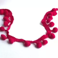 Помпони на стрічці малиновий. 1 см
                , (арт. 17962)