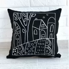 Подушка "Домик" -3. Черный
                , (арт. 18025)