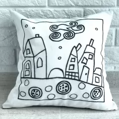 Подушка "Домик" -2. Белый
                