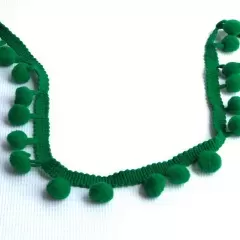 Помпони на стрічці темно-зелений. 1 см
                , (арт. 17973)