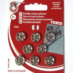 Пришивные кнопки-застежки металлические 12мм (за 1шт)
                , (арт. 15180)