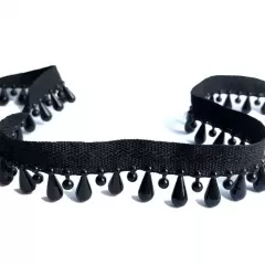 Декоративна тасьма з чорними бусинками 2414
                , (арт. 13489)