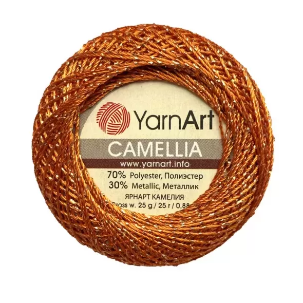 Пряжа YarnArt Camellia. Оранжевый 421  (арт. 19099) | Фото 1