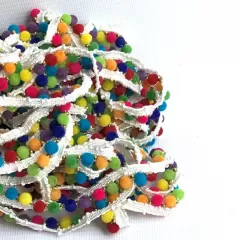 Тесьма с разноцветными шариками